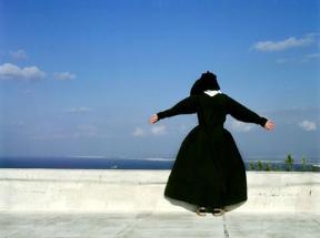 Carmelite sur le toit du monastere photo de Lili Almog